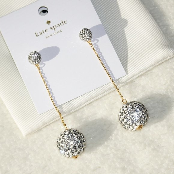 kate spade Jewelry - Kate Spade Sparkly Ball Dangling Earrings